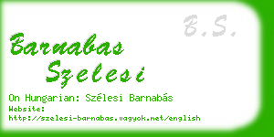 barnabas szelesi business card